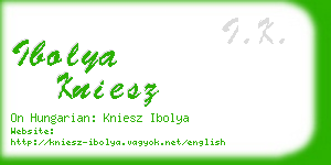 ibolya kniesz business card